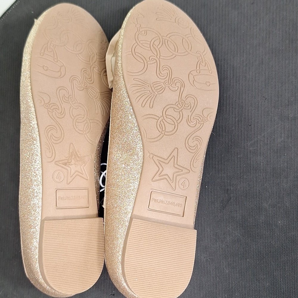 Falls Creek Gold Glitter Ballet Flats - Picture 6 of 9